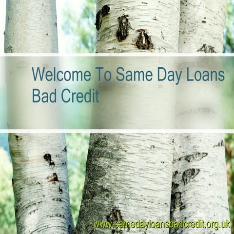 Same Day Loans Bad Credit