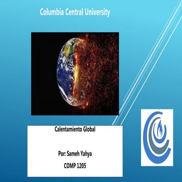 El calentamiento global | PPTX
