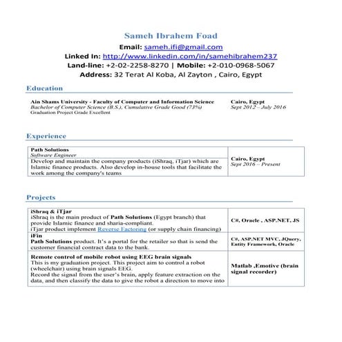 Sameh ibrahem -CV