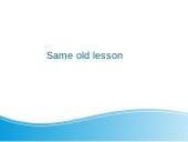 Same old lessons in investing