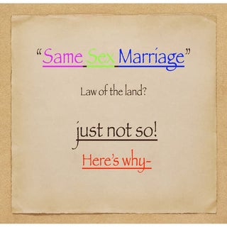 Same sex marriage:  attempts