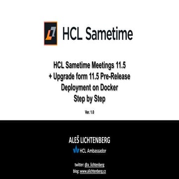 HCL Sametime Meetings 11.5  Step-by-Step