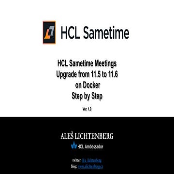 HCL Sametime Meetings server upgrade to V11.6