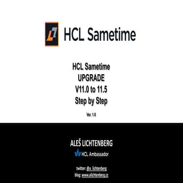 Upgrade HCL Sametime server 11.0 to 11.5