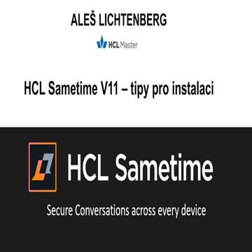HCL Sametime V11  instalace - tipy