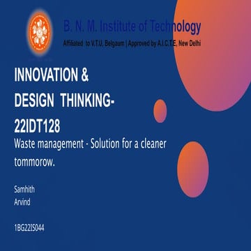 waste management awareness and ideation ppt | PPTX