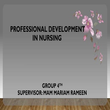 saminar presentation professional development in nursing