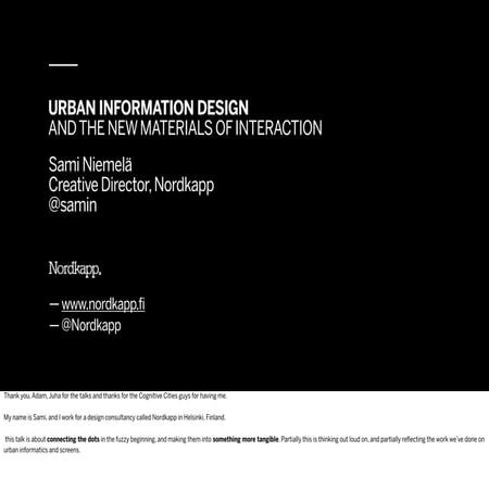 Urban Information Design