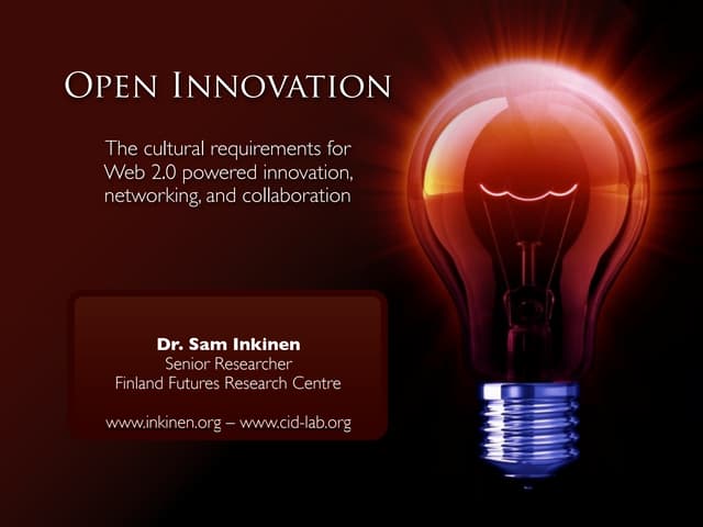 Sam Inkinen Open Innovation and Web 2.0