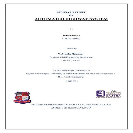 Automated Highway System Report