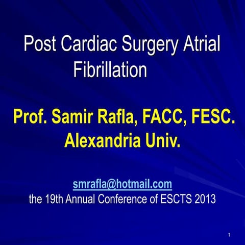 Samir rafla post cardiac surgery atrial fibrillation | PPT