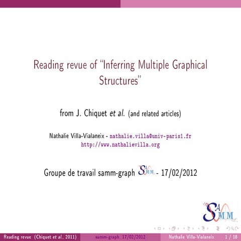 Reading revue of "Inferring Multiple Graphical Structures"