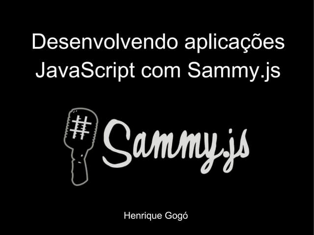Urls amigáveis em JavaScript com Sammy JS