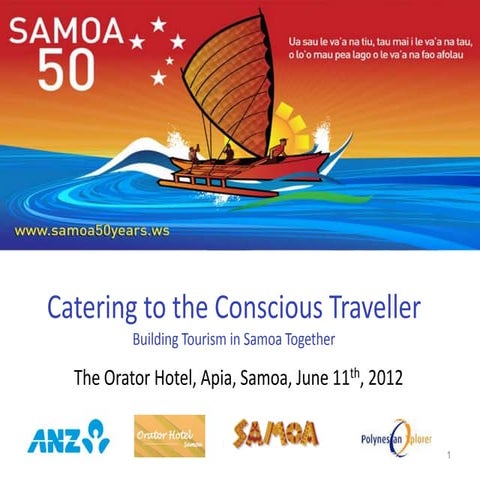 Catering to the Conscious Traveller - BuIlding Samoa Tourism Together