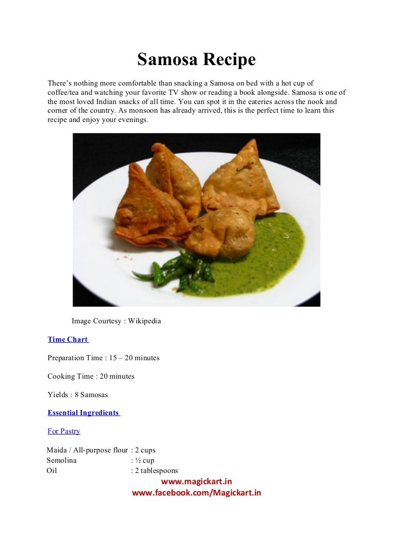 Samosa recipe