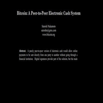 Bitcoin as a Cash System