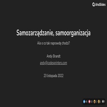 Samozarzadzanie - Produkt nad Wisłą