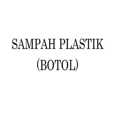 Sampah plastik