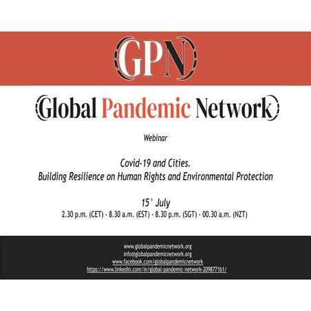 GPN Webinar: "COVID-19 AND CITIES. BUILDING RESILIENCE ON HUMAN RIGHTS AND EN...