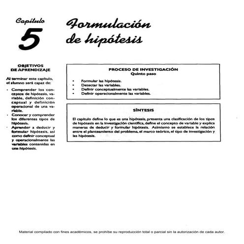 Sampieri cap-5 hipotesis