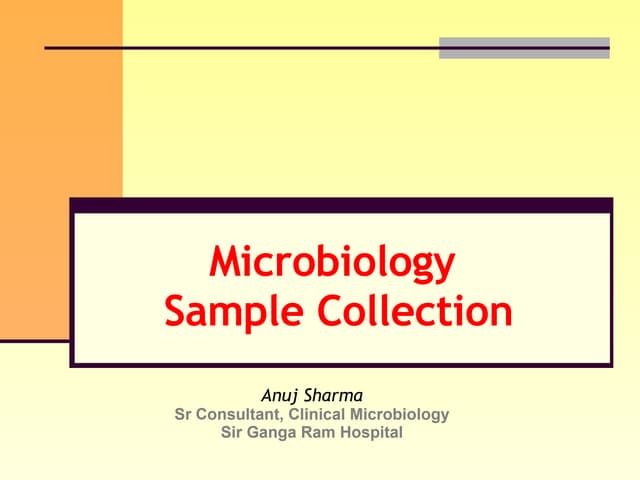Sample Collection In Microbiology