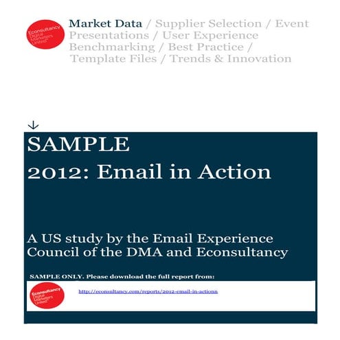 Email marketing 2012 Sample email-in-action