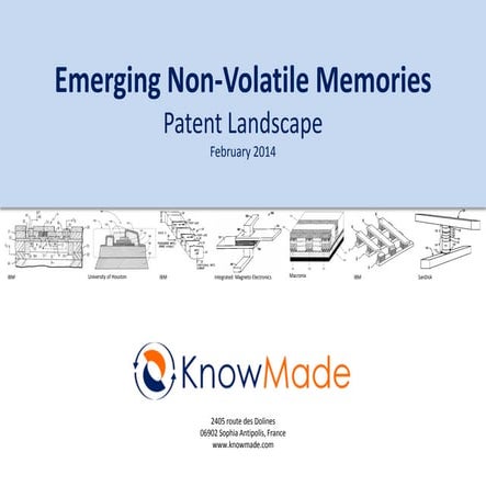 Emerging Non-Volatile Memories patent landscape 2014