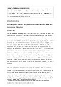 literature review matrix sample