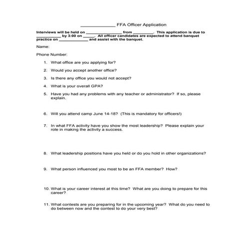 Sample officer-application