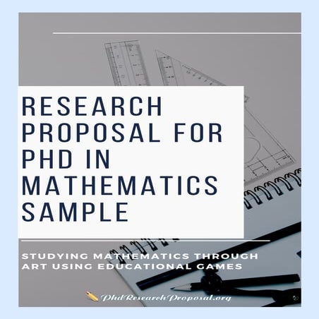 Sample Research Proposal for PhD in Mathematics