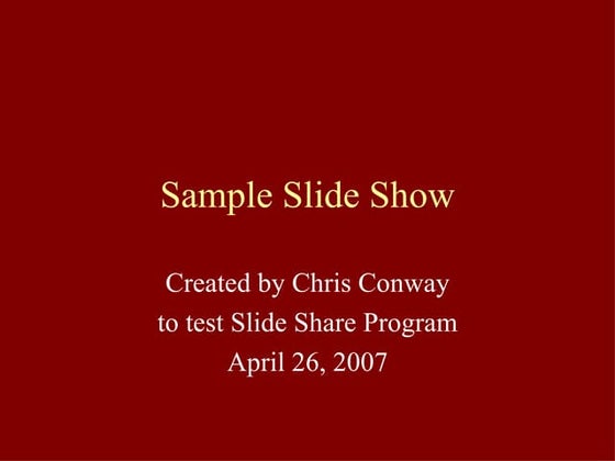 Sample Slideshare