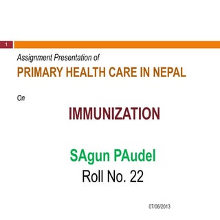 IMMUNIZATION research and nepal