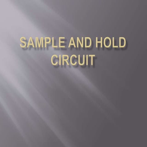 Sample and hold instru 