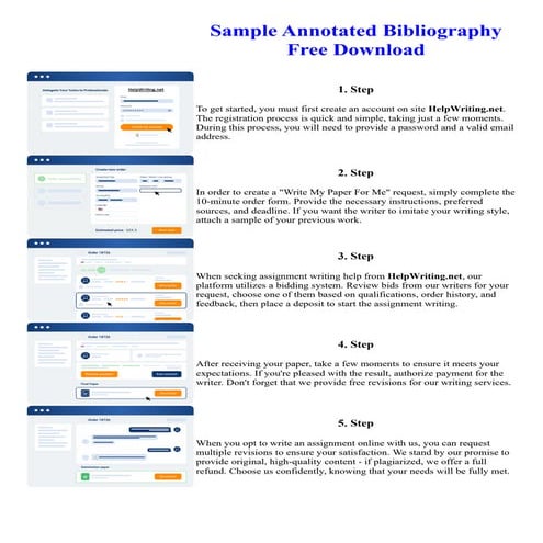 Sample Annotated Bibliography Free Download