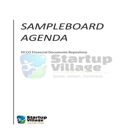 Sample Board Agenda