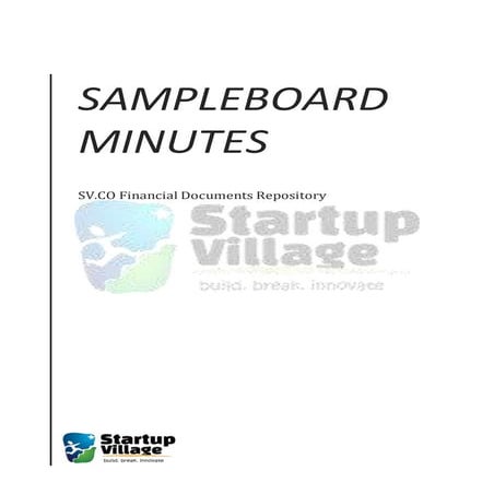Sample Board Minutes | DOCX
