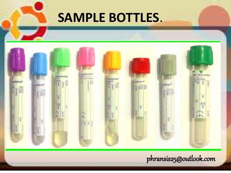 Sample bottles.