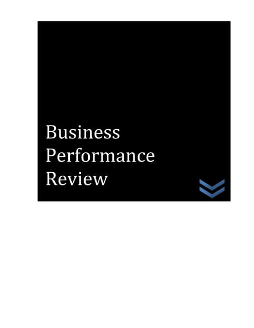 Sample Business Performance Review   2 2009 3