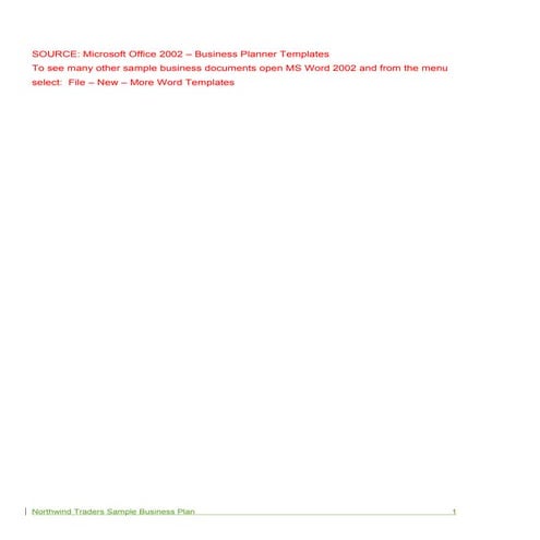 Sample business plan 2