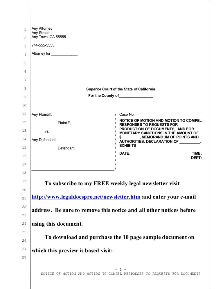 Sample motion for reconsideration in california ahbinger