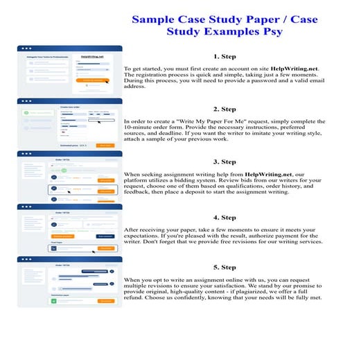Sample Case Study Paper Case Study Examples Psy | PDF