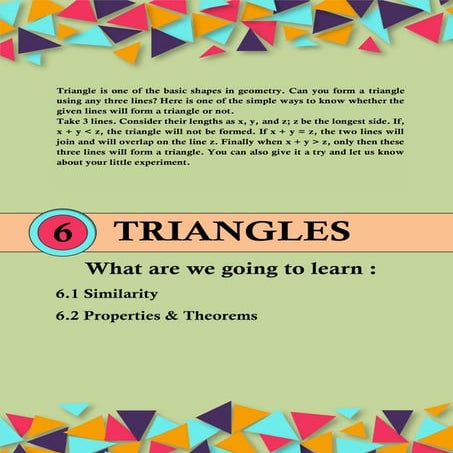 Triangles For Class 10 CBSE NCERT