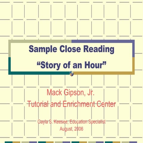 Sample Close Reading
