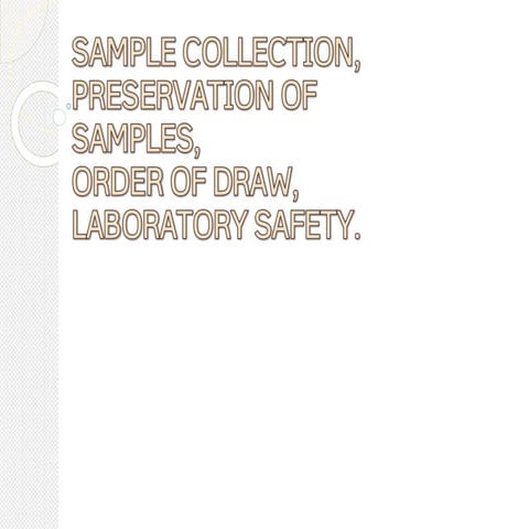 Blood collection tubes - Colour coding of vials, Order of draw | PPTX