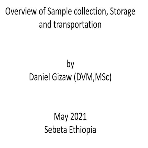 Sample collection, Storage III.ppt