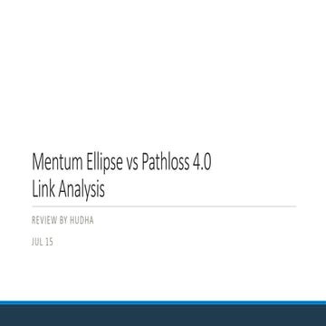 Mentum Ellipse vs Pathloss 4.0 Link Analysis