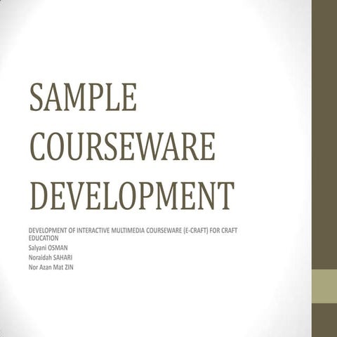 Sample courseware development