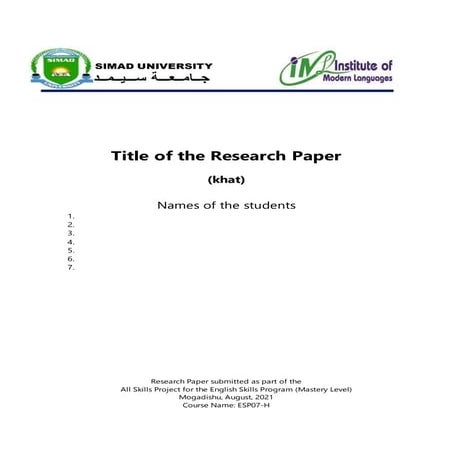 Sample cover page (esp) | PDF