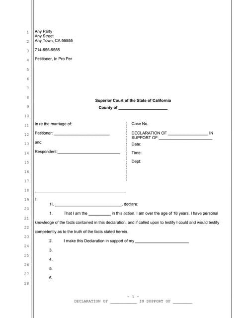 Sample notice of ruling for California