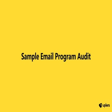 Sample email program audit report